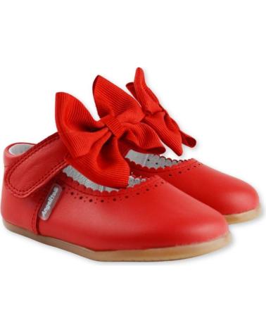 Zapatos ANGELITOS  de Niña ZAPATO LAZO PIEL RESPETUOSO 1540  ROJO