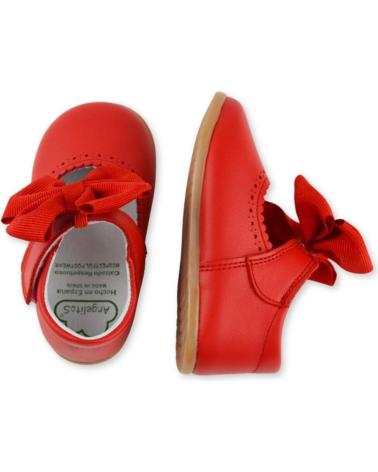 Zapatos ANGELITOS  de Niña ZAPATO LAZO PIEL RESPETUOSO 1540  ROJO
