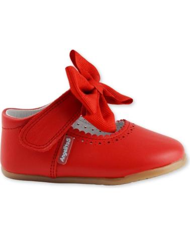 Zapatos ANGELITOS  de Niña ZAPATO LAZO PIEL RESPETUOSO 1540  ROJO