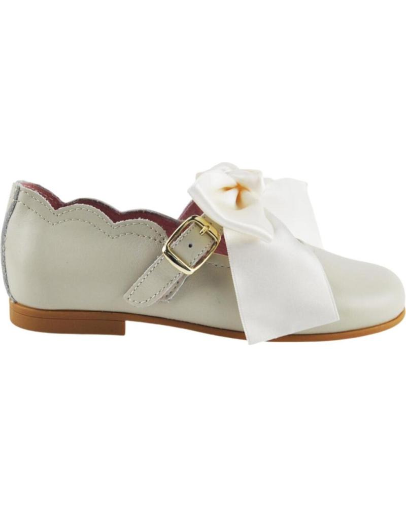 Sapatos ANGELITOS  de Menina FRANCESITA NAPA LAZO SATEN 1105  BEIGE