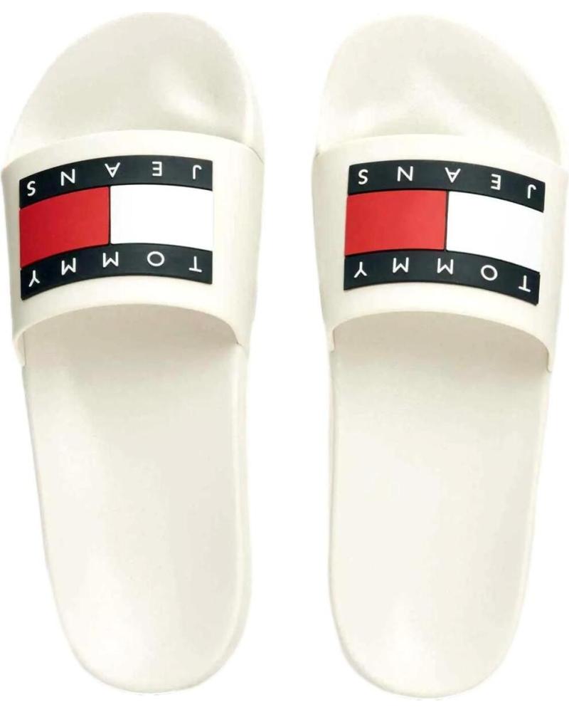 TOMMY JEANS EM0EM01191 TCR WHITE SLIDE SANDALS BLANCO