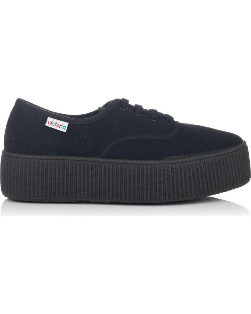 Trainers De Mujer VICTORIA ZAPATILLAS DE LONA NEGRAS 116101 NEGRO