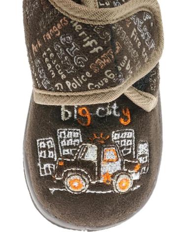 girl and boy House slipers BEPPI PANTUFA  BROWN