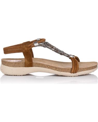 Chaussures PORRONET  pour Femme SANDALIAS PLANAS 2863 CUERO  MARRóN