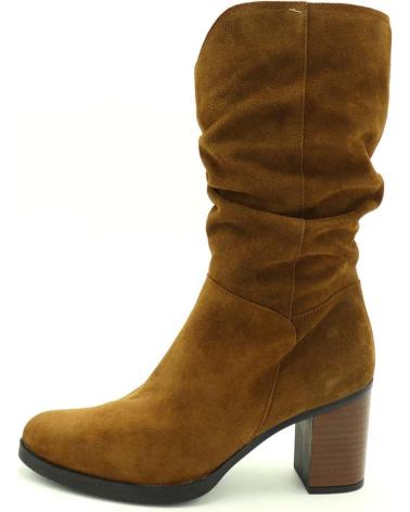 Woman boots OTRAS MARCAS BOTA ARRUGADA ELIO PITTI 9024  TABACO