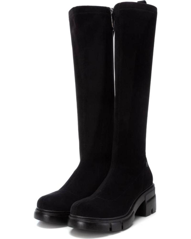 REFRESH 173014 – Stivale Donna In Pelle Scamosciata | Stile Cowboy Con Ricamo | Tacco Largo E Suola Antiscivolo