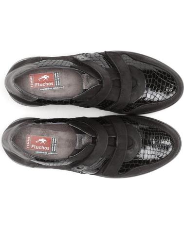 Zapatos DORKING  de Mujer FLUCHOS CLOE F0953 GRAFITO  NEGRO