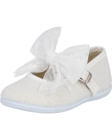 Chaussures L&R SHOES  pour Fille LR SHOES VUL254-LC-7 MERCEDITAS LONA N  BLANCO