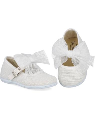 Chaussures L&R SHOES  pour Fille LR SHOES VUL254-LC-7 MERCEDITAS LONA N  BLANCO