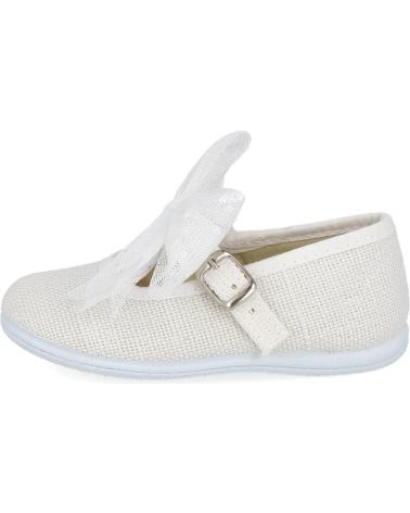 Chaussures L&R SHOES  pour Fille LR SHOES VUL254-LC-7 MERCEDITAS LONA N  BLANCO