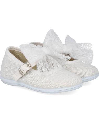 Chaussures L&R SHOES  pour Fille LR SHOES VUL254-LC-7 MERCEDITAS LONA N  BLANCO
