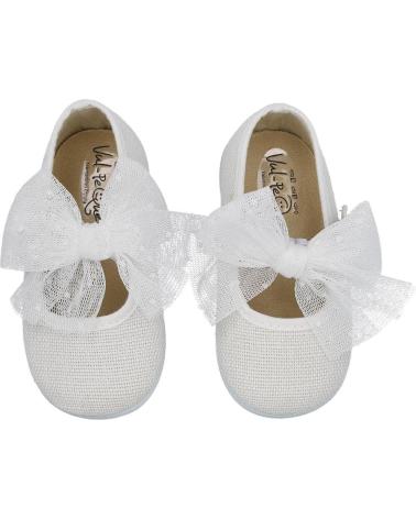 Chaussures L&R SHOES  pour Fille LR SHOES VUL254-LC-7 MERCEDITAS LONA N  BLANCO