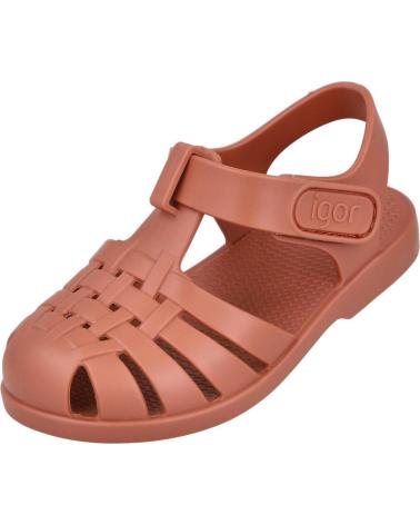 girl and boy Sandals IGOR S10288-381 CLASICA VELCRO SANDALIAS CANGREJERAS UNISEX  TERRACOTA