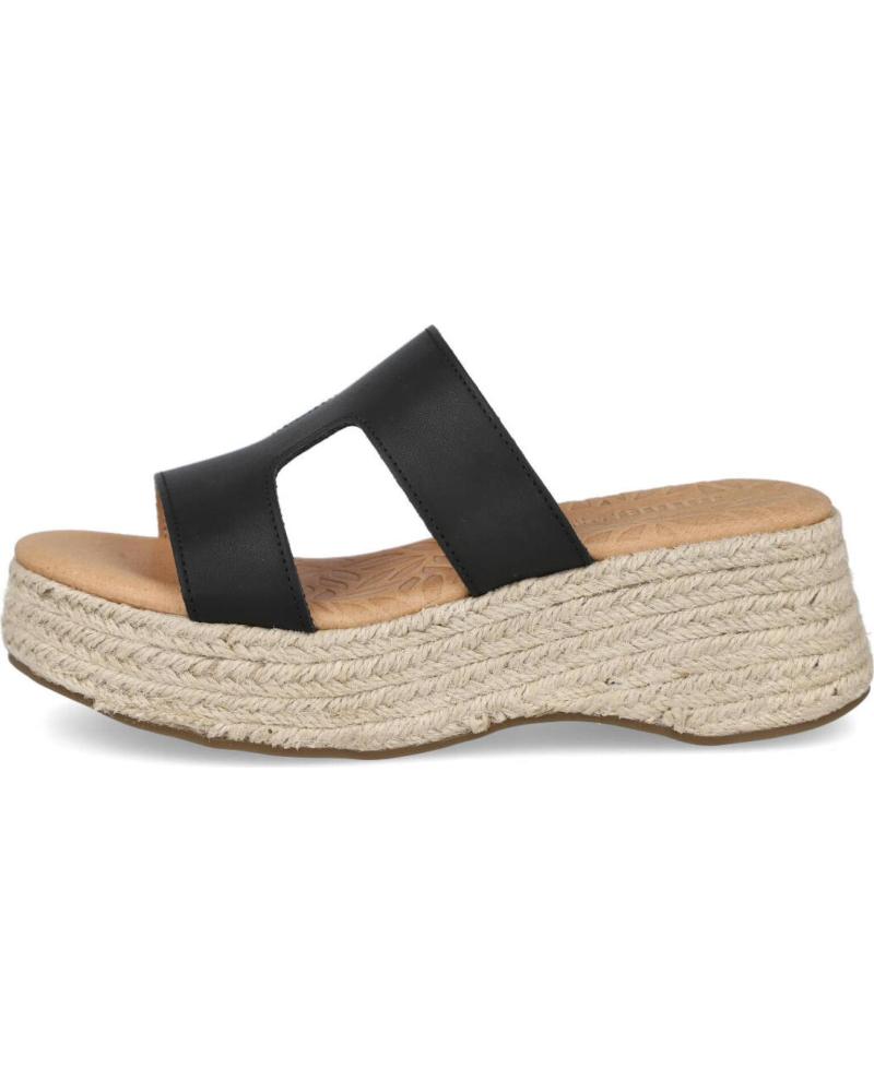 Sandali MTNG  per Donna MD51649-C55561 CHANCLAS CON PISO DE ESPARTO PARA MUJER  NEGRO