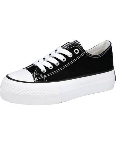 Sportif CONGUITOS  pour Fille BJSH527061 ZAPATILLAS BAJAS UNISEX LONA  NEGRO