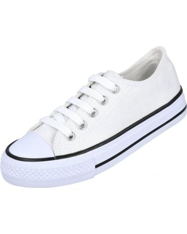 Sportif L&R SHOES  pour Fille et Garçon LR SHOES H-22 ZAPATILLAS DE LONA UNISEX  BLANCO-NEGRO
