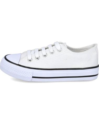 Sportif L&R SHOES  pour Fille et Garçon LR SHOES H-22 ZAPATILLAS DE LONA UNISEX  BLANCO-NEGRO