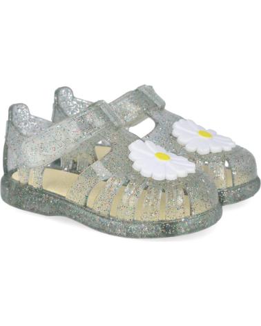 girl Sandals IGOR S10322-386 TOBBY GLOSS FLOR SANDALIAS CANGREJERAS NINA  TRANSPARENTE