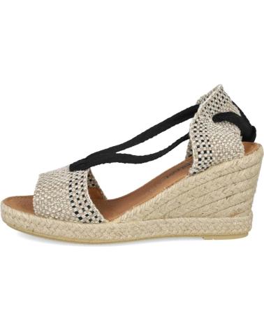 Woman Sandals CALZAMUR 40191 ALPARGATAS DE CUNA CON CINTAS PARA MUJER  NEGRO