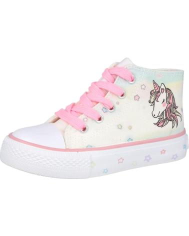 Deportivas BUBBLE BOBBLE  de Niña BUBBLE KIDS C912 BOTAS DE LONA PARA NINA  BLANCO