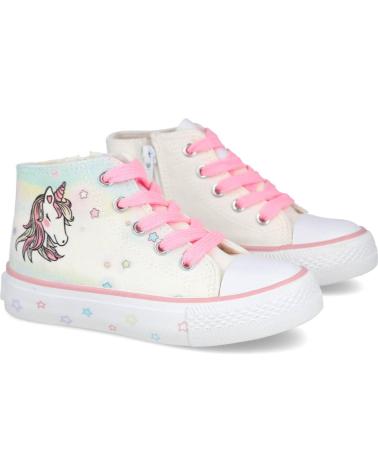 Deportivas BUBBLE BOBBLE  de Niña BUBBLE KIDS C912 BOTAS DE LONA PARA NINA  BLANCO