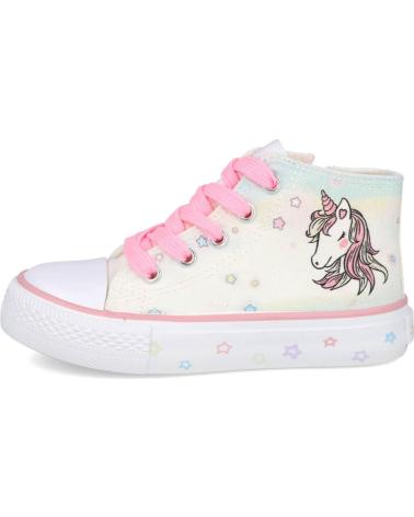 Deportivas BUBBLE BOBBLE  de Niña BUBBLE KIDS C912 BOTAS DE LONA PARA NINA  BLANCO