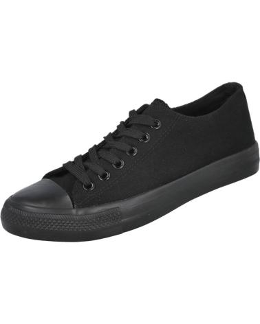 Zapatillas deporte L&R SHOES  de Mujer LR SHOES 888-1 ZAPATILLAS DE LONA PARA MUJER  NEGRO