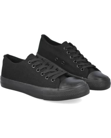 Zapatillas deporte L&R SHOES  de Mujer LR SHOES 888-1 ZAPATILLAS DE LONA PARA MUJER  NEGRO