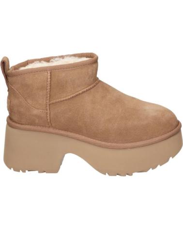 Botines UGG  de Mujer BOTINES PLANOS W CLASSIC ULTRA MINI NEW MUJER CUERO  MARRóN