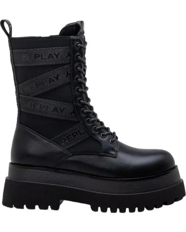 Woman boots REPLAY ANY STRIPE RL720014S  NEGRO