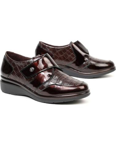 PITILLOS - ZAPATO DE MUJER 10025 MARRON PIEL AJUSTE VELCRO VARIOS COLORES