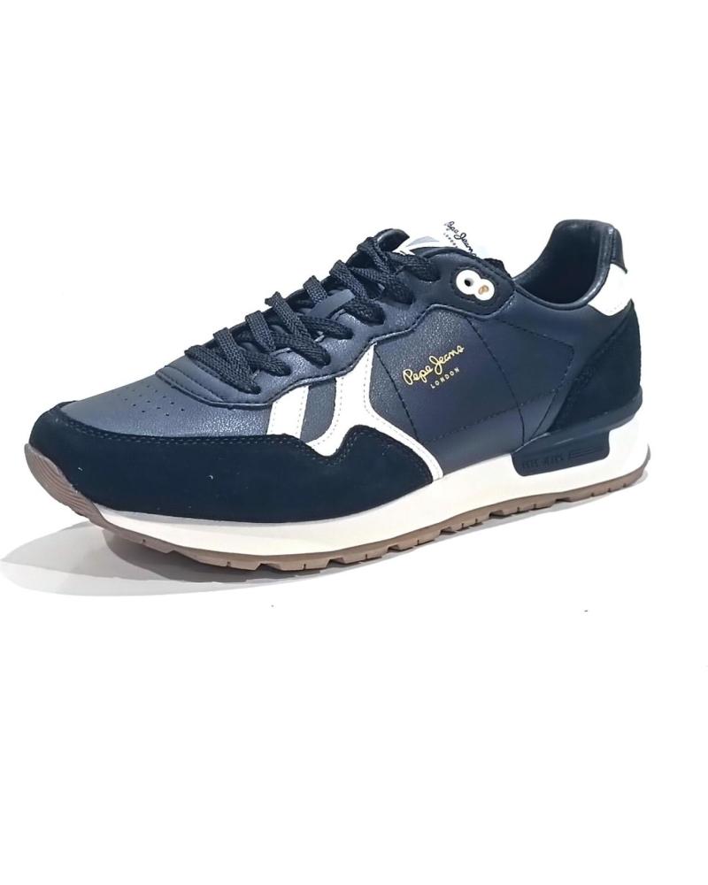 Scarpe sport PEPE JEANS  per Uomo DEPORTIVO CASUAL DE PIEL CON SUELA DE GOMA  NEGRO