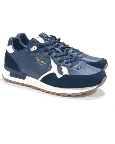 Scarpe sport PEPE JEANS  per Uomo DEPORTIVO CASUAL DE PIEL CON SUELA DE GOMA  NEGRO