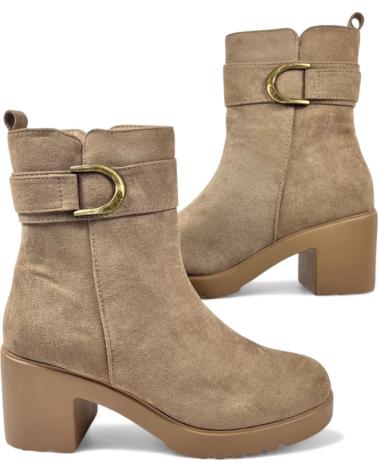 Bottines TIMBOS  pour Femme BOTIN TACON DE MUJER 130626  BEIGE