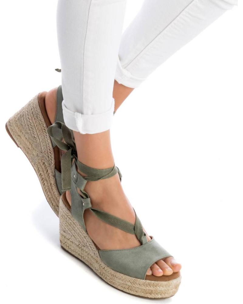 REFRESH 171753 – Sandali Donna Con Zeppa In Tessuto – Tomaia Colorata, Zeppa In Iuta 7 Cm, Suola Gomma Antiscivolo – Modello Vegano