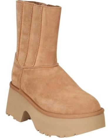 Bottes UGG  pour Femme BOTAS PLANAS W CLASSIC TWIN SEAM NEW MUJER CUERO  MARRóN