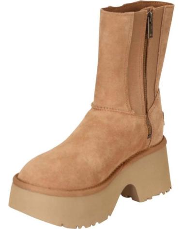 Bottes UGG  pour Femme BOTAS PLANAS W CLASSIC TWIN SEAM NEW MUJER CUERO  MARRóN