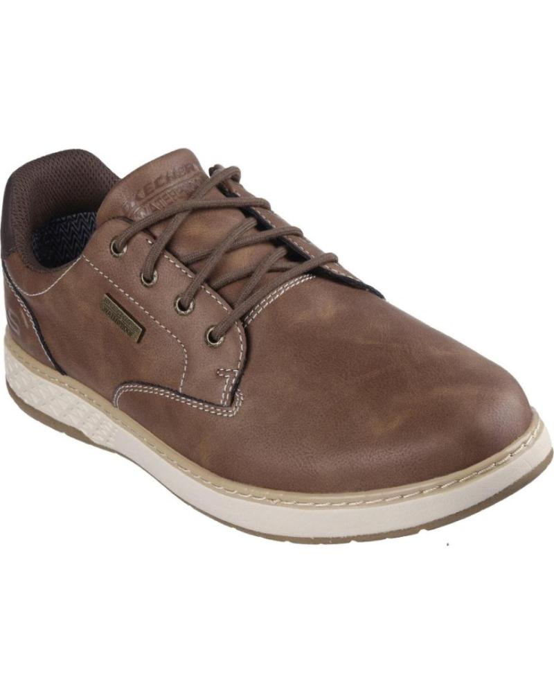 Skechers lace up sneakers hombre marron discount