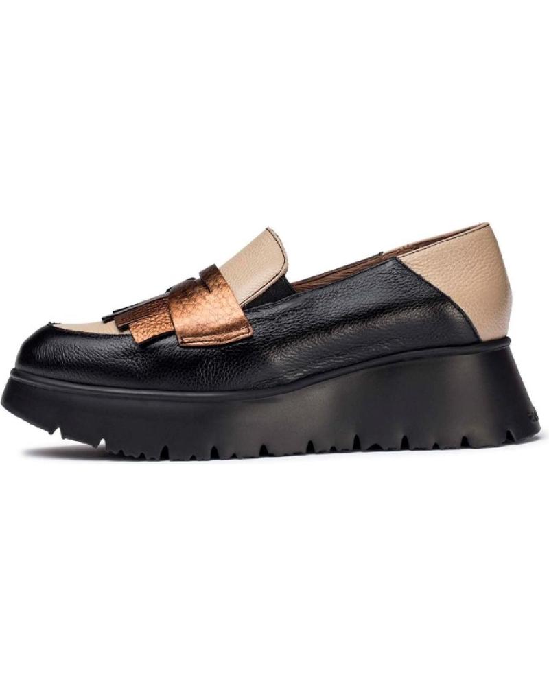 Schuhe WONDERS  für Damen MOCASIN FLECOS  NEGRO