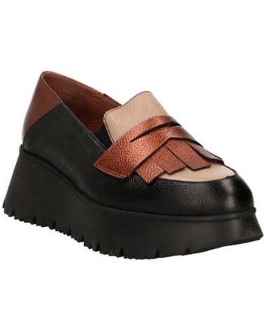 Schuhe WONDERS  für Damen MOCASIN FLECOS  NEGRO
