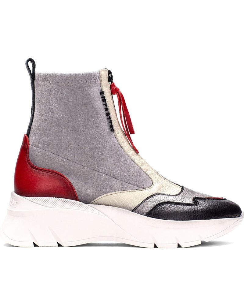 Bottines HISPANITAS  pour Femme BOTIN SPORT CANA STRECH Y CREMALLERA  C001 BLACK-ACERO-MIL