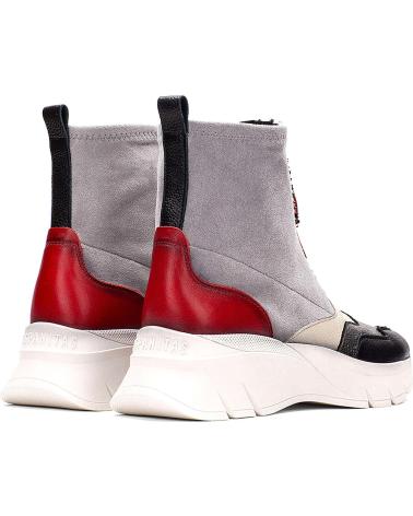 Bottines HISPANITAS  pour Femme BOTIN SPORT CANA STRECH Y CREMALLERA  C001 BLACK-ACERO-MIL