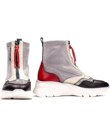 Bottines HISPANITAS  pour Femme BOTIN SPORT CANA STRECH Y CREMALLERA  C001 BLACK-ACERO-MIL