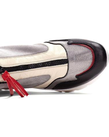 Bottines HISPANITAS  pour Femme BOTIN SPORT CANA STRECH Y CREMALLERA  C001 BLACK-ACERO-MIL