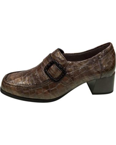 Zapatos de tacón PITILLOS  de Mujer SALON CON ESTILO EN PIEL TEXTURIZADA HEBILLA DECORATIVA Y TA  MARRóN
