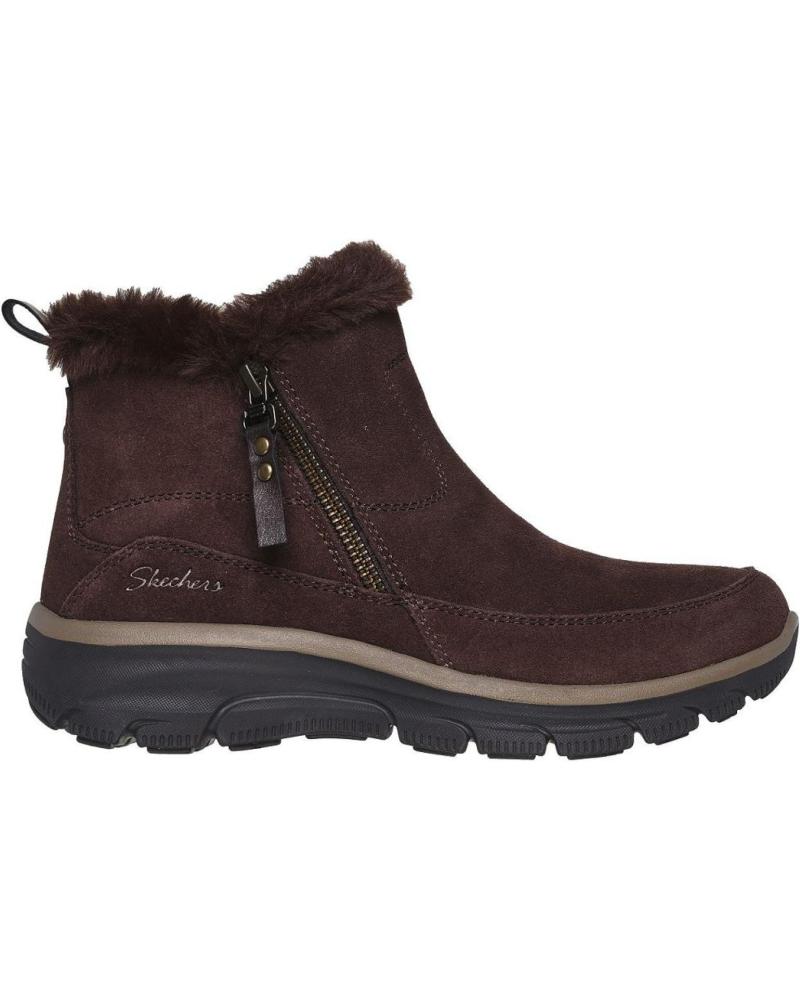 Botines De Mujer SKECHERS 167862 BOTAS DE MUJER ANTE SERRAJE MARRON