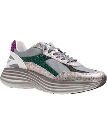 Woman Zapatillas deporte CETTI ZAPATILLAS CASUAL PLATA  METAL PLATA