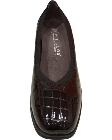 Woman Zapatos de tacón PITILLOS SALON EN CHAROL CON TEXTURA DE COCODRILO Y TACON COMOD  NEGRO