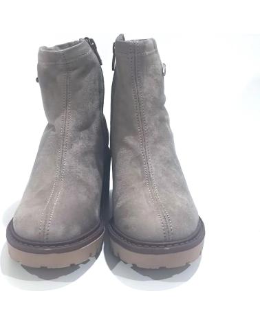 VIGUERA BOTÍN IMPERMEABLE TAUPE DE LICRA ELÁSTICA CON CUÑA TAUPE