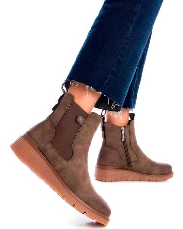 Botas REFRESH  de Mujer 172291 BOTINES DE MUJER CON ELASTICO LATERAL Y CREMALLERA  TAUPE